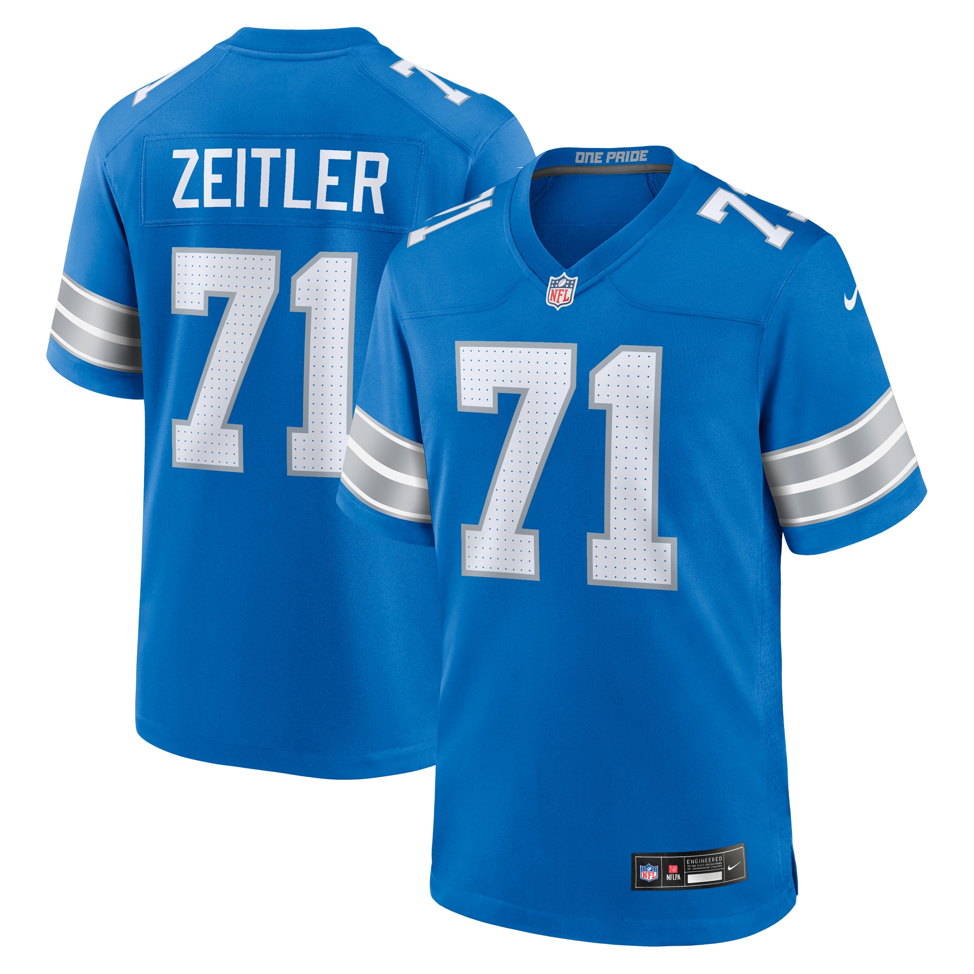 Kevin Zeitler Detroit Lions Nike Game Jersey -  Blue