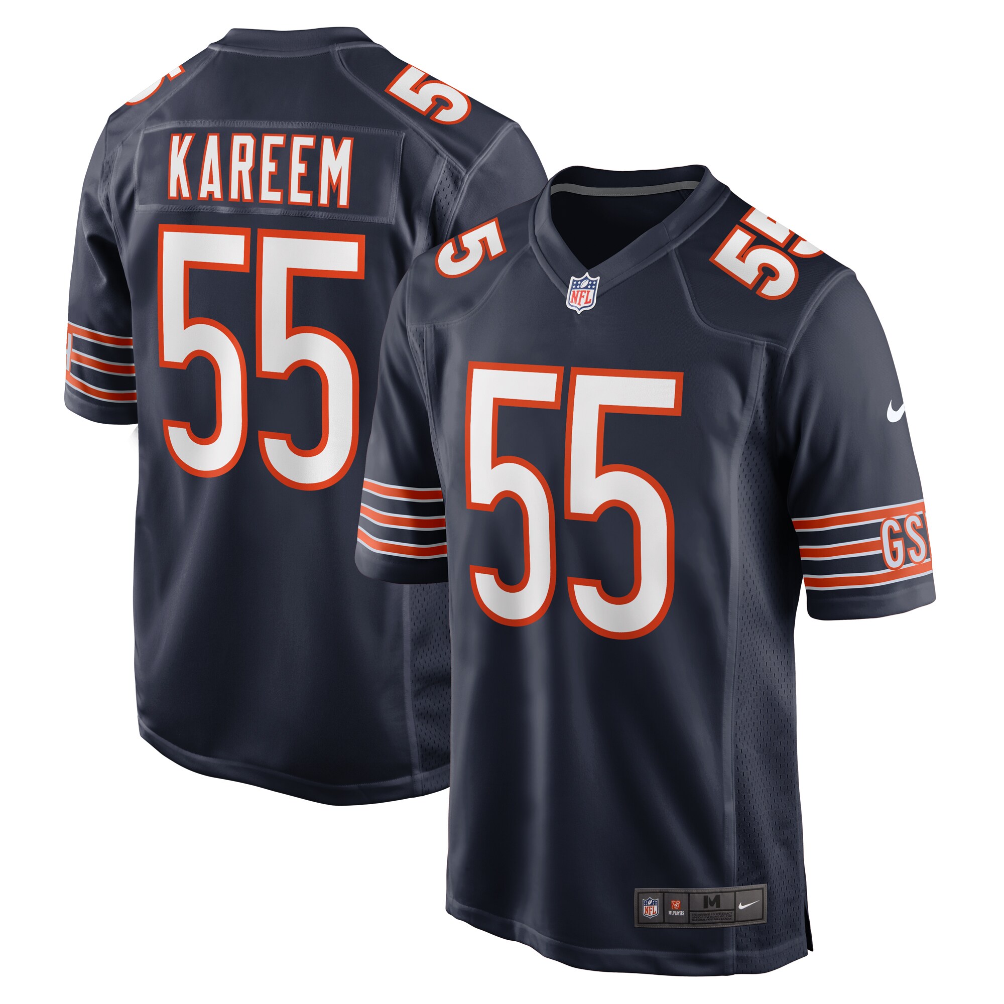 Khalid Kareem Chicago Bears Nike Team Game Jersey -  Navy