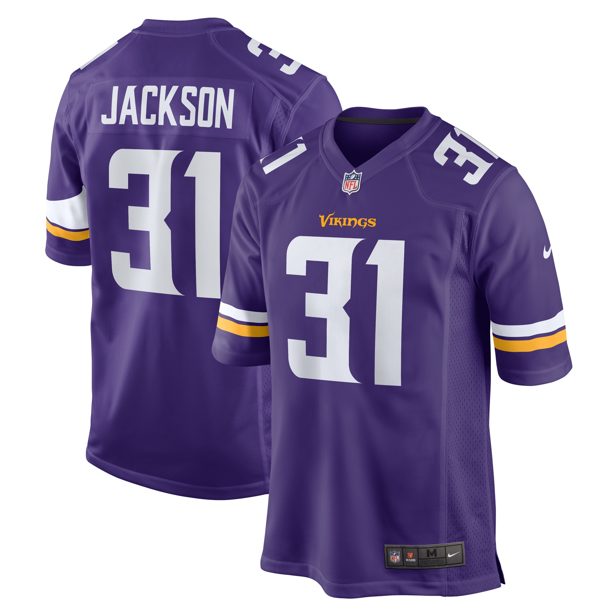 Khyree Jackson Minnesota Vikings Nike Game Jersey -  Purple