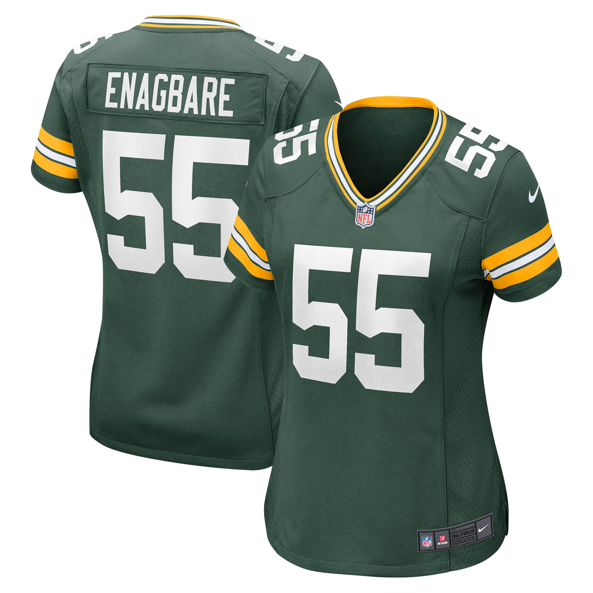 Kingsley Enagbare Green Bay Packers Nike Women's Player Game Jersey - Green