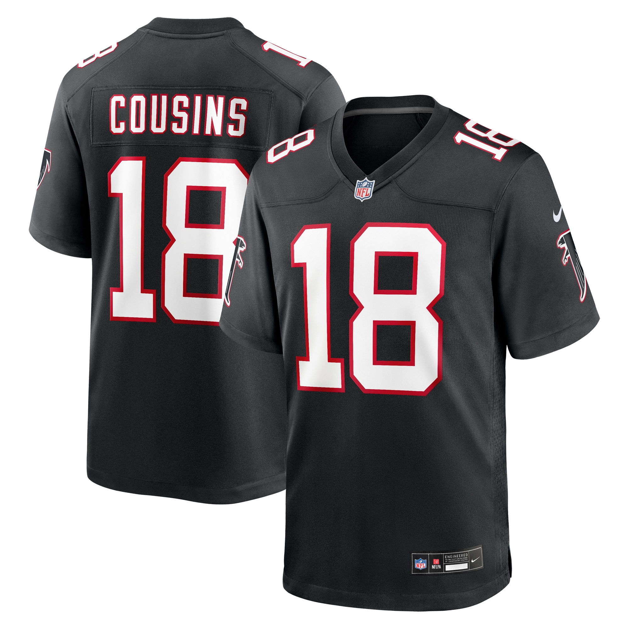 Kirk Cousins Atlanta Falcons Nike Alternate Game Player Jersey - Black