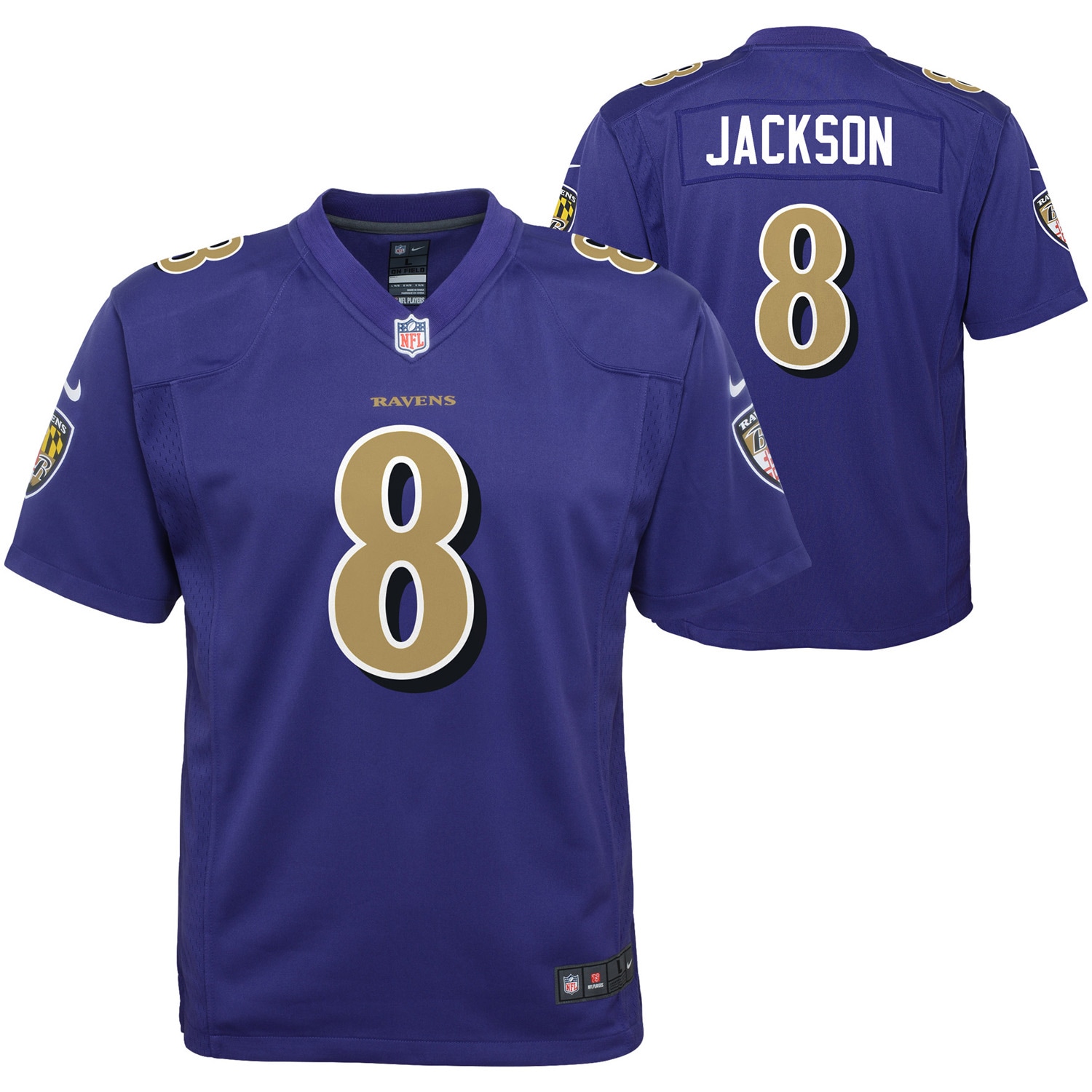 Lamar Jackson Baltimore Ravens Nike Youth Game Jersey - Purple