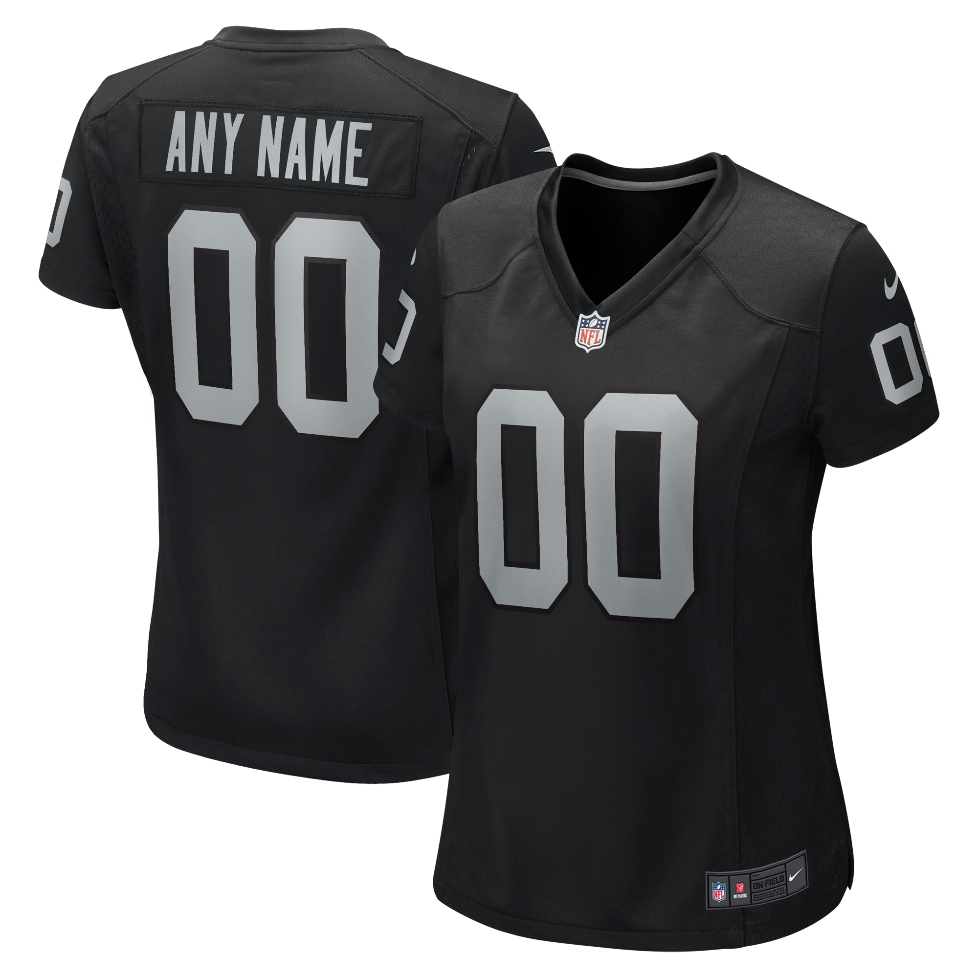 Las Vegas Raiders Nike Women's Custom Game Jersey - Black