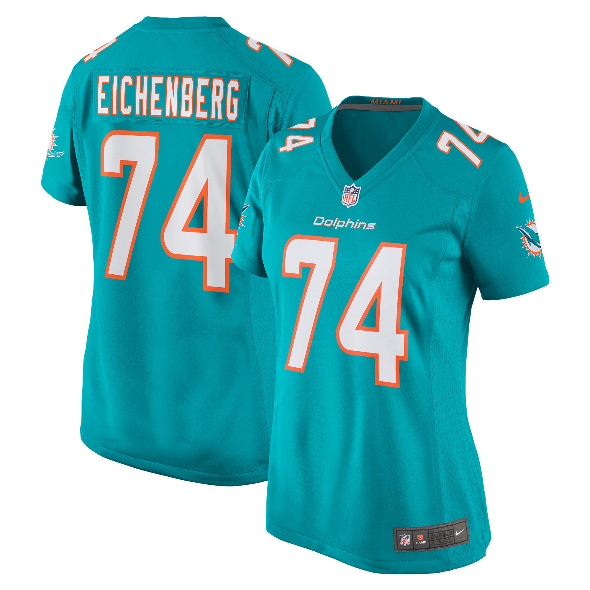 Liam Eichenberg Miami Dolphins Nike Women's Game Jersey - Aqua