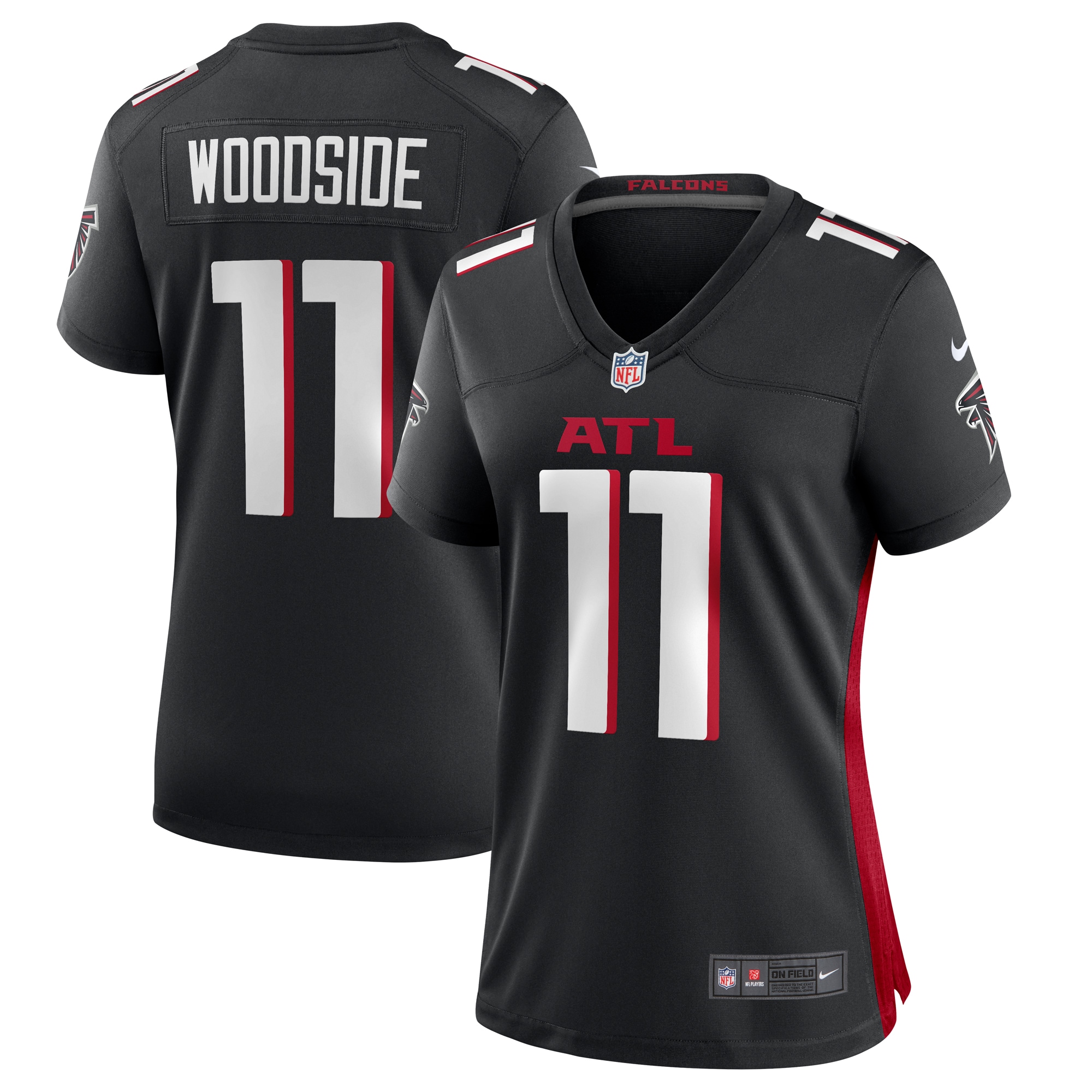 Logan Woodside Atlanta Falcons Nike Women's Team Game Jersey -  Black