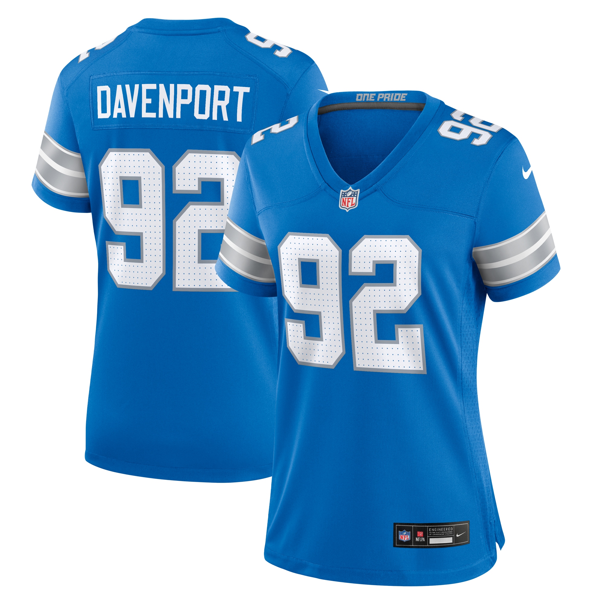 Marcus Davenport Detroit Lions Nike Women's Team Game Jersey -  Blue