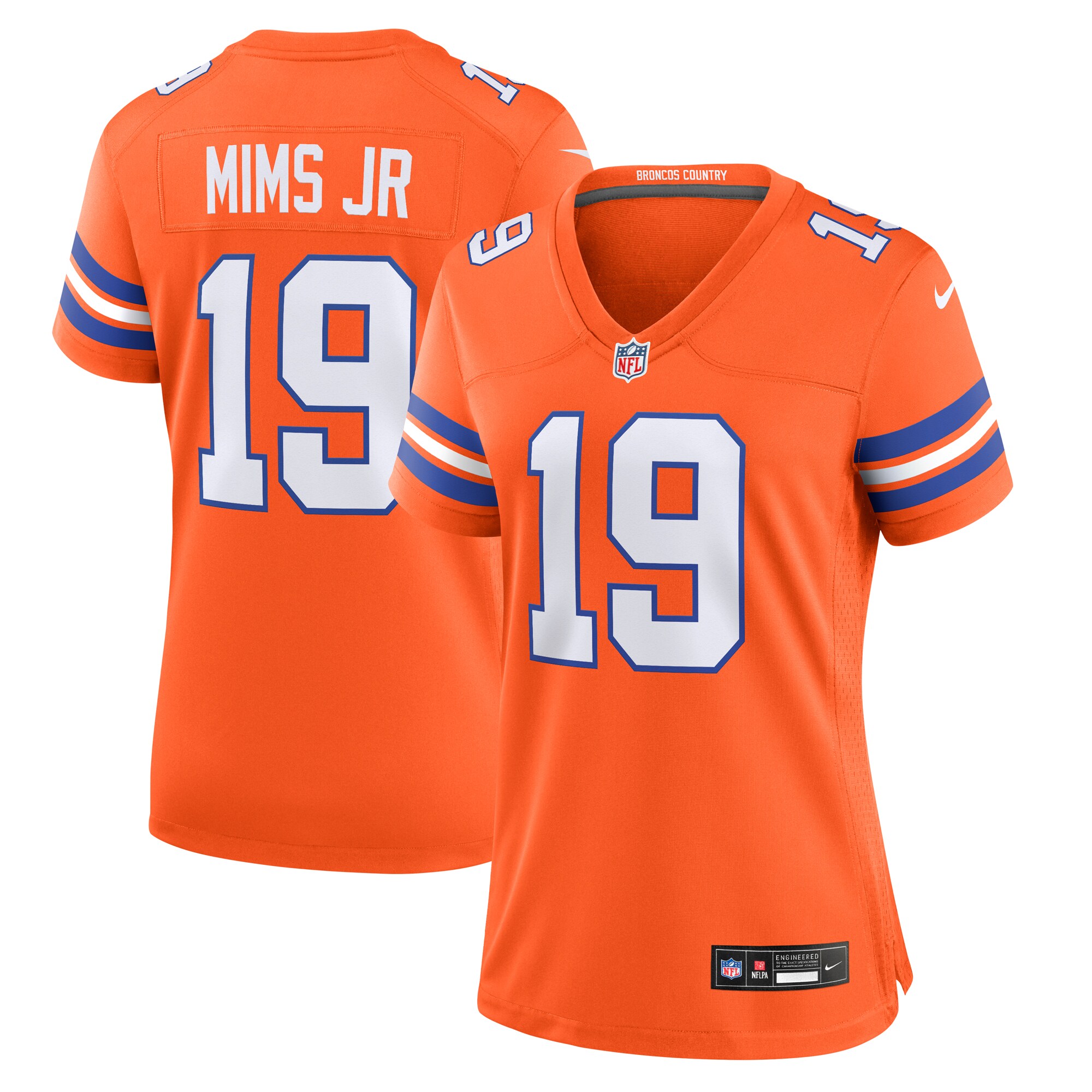 Marvin Mims Jr Denver Broncos Nike Women's Mile High Collection 1977 Throwback Player Game Jersey - Orange