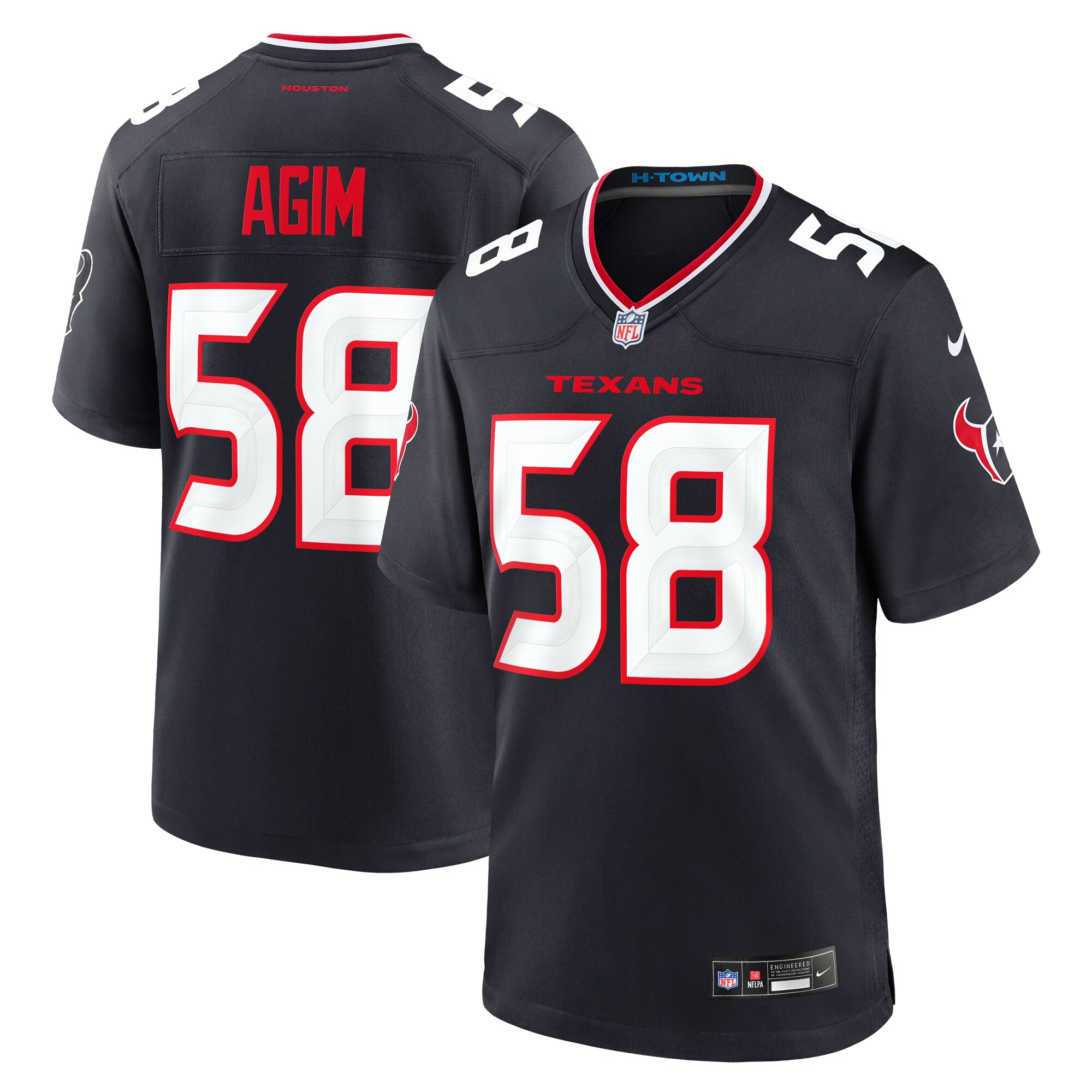McTelvin Agim Houston Texans Nike Team Game Jersey -  Navy