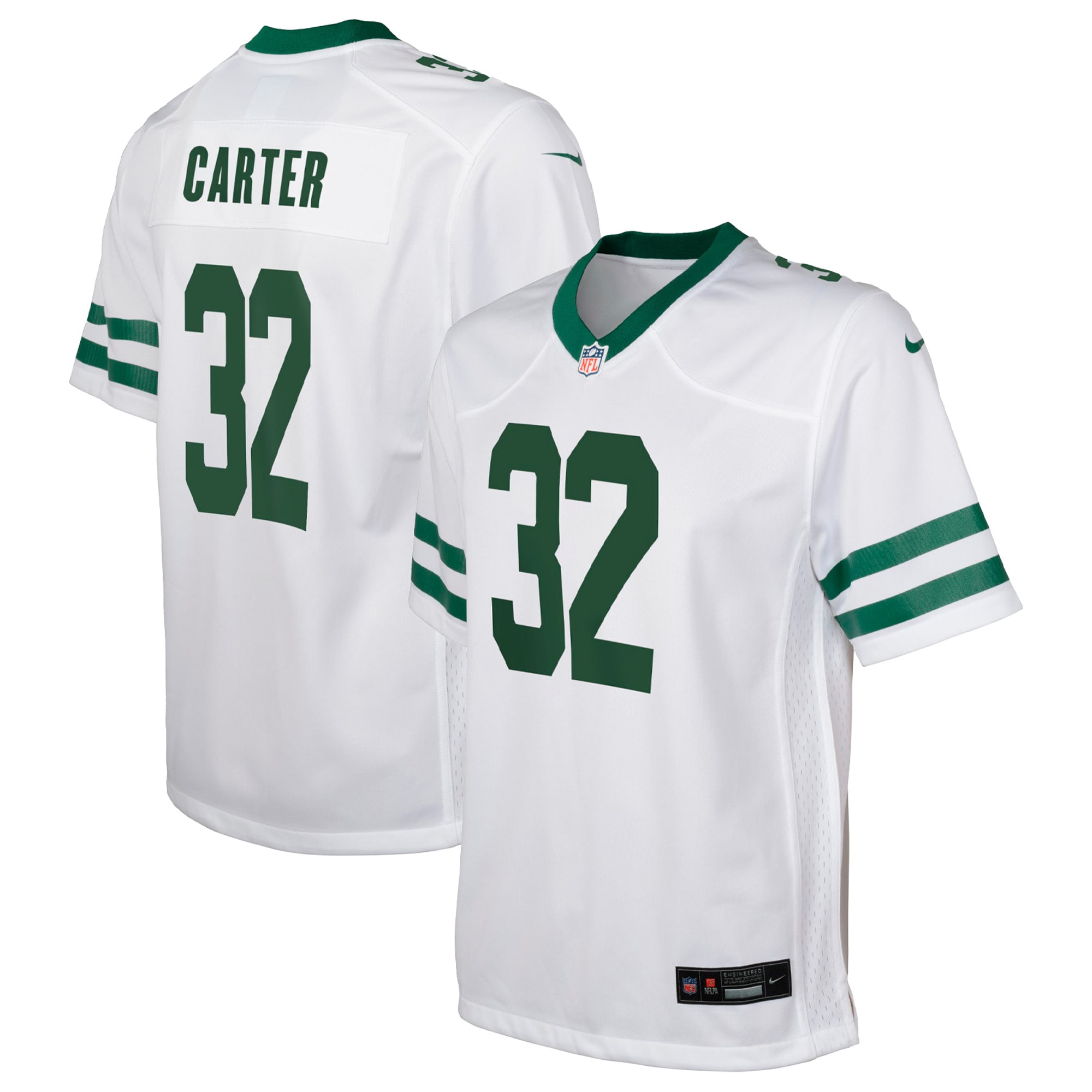 Michael Carter New York Jets Nike Youth Game Jersey - Legacy White