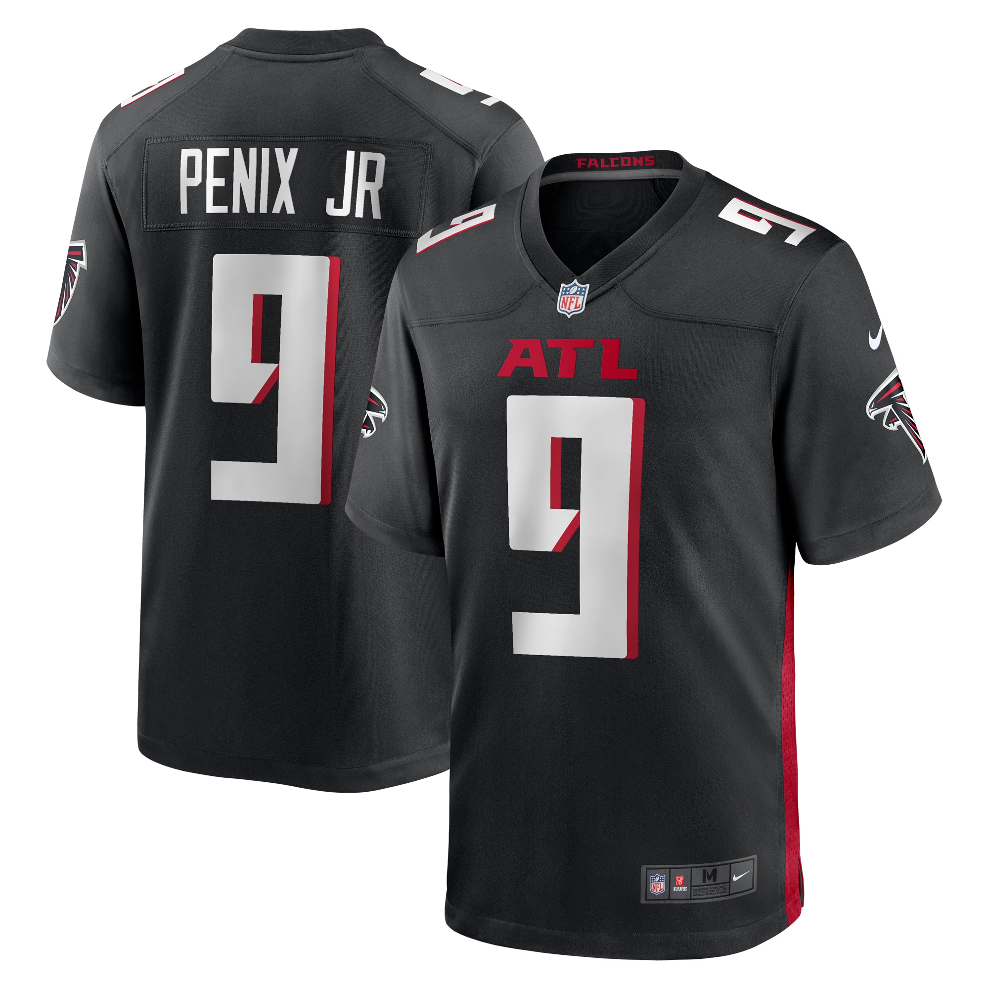 Michael Penix Jr. Atlanta Falcons Nike 2024 NFL Draft First Round Pick Player Game Jersey - Black