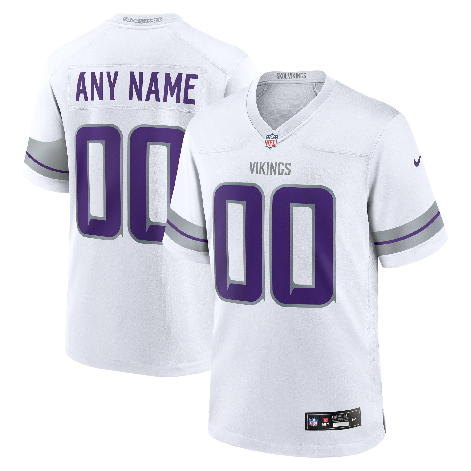 Minnesota Vikings Nike Alternate Custom Game Jersey - White