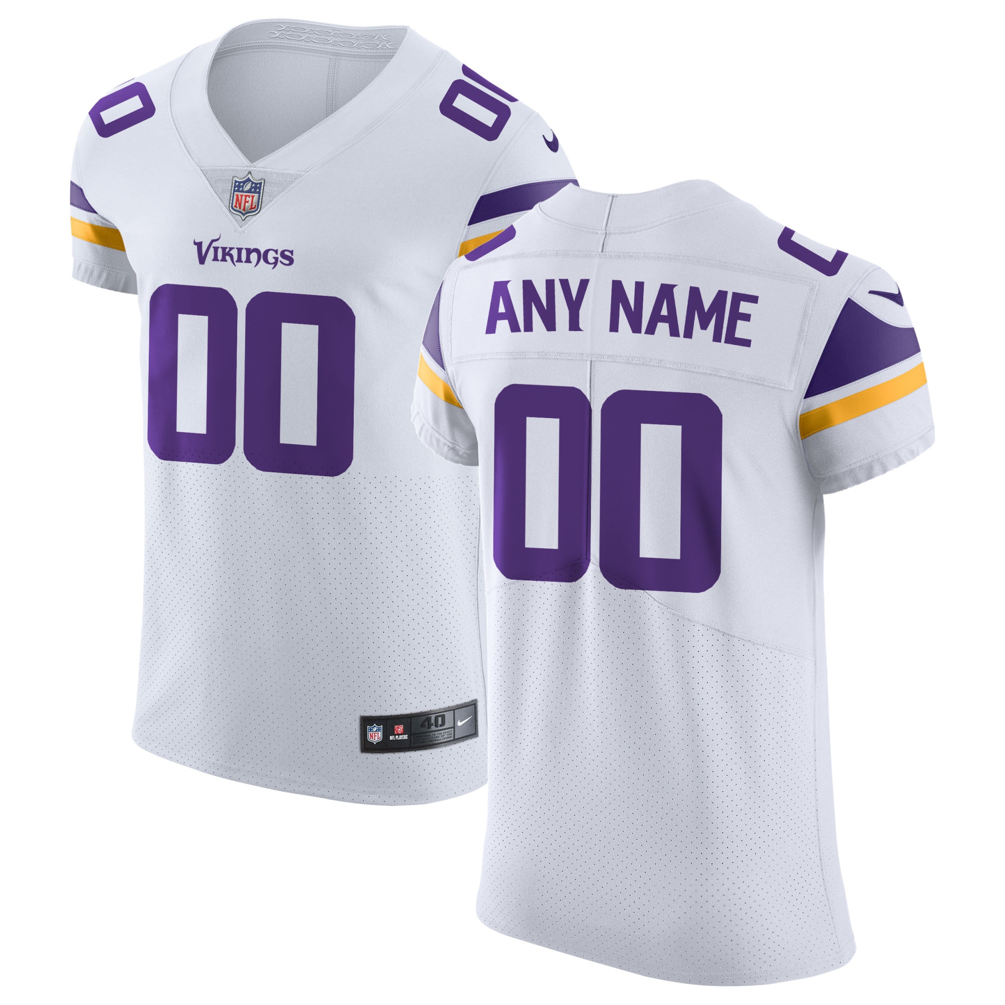 Minnesota Vikings Nike Vapor Untouchable Elite Custom Jersey - White