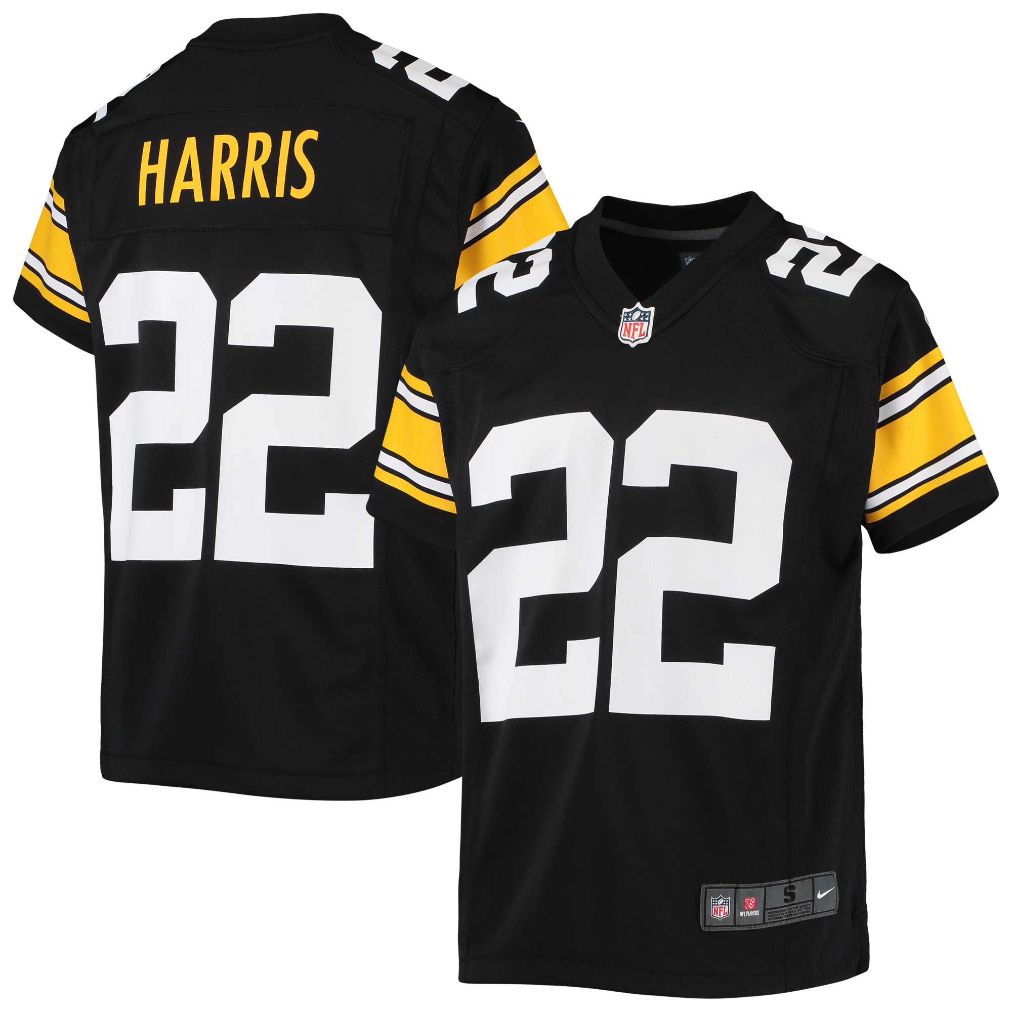 Najee Harris Pittsburgh Steelers Nike Youth Game Jersey - Black