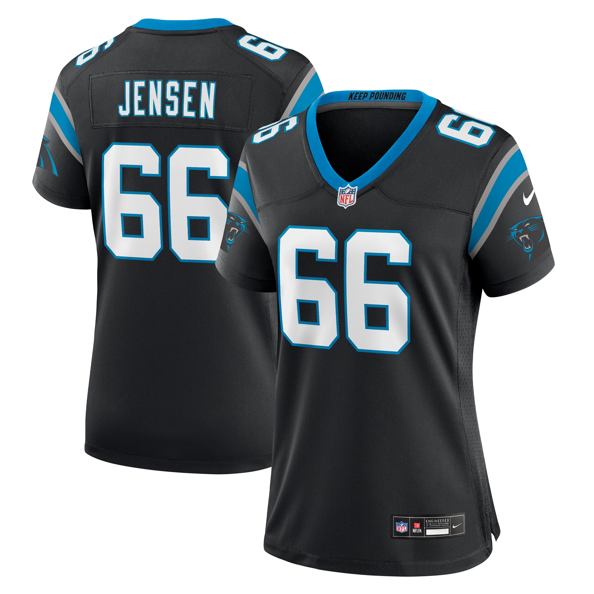 Nash Jensen Carolina Panthers Nike Women's Team Game Jersey -  Black