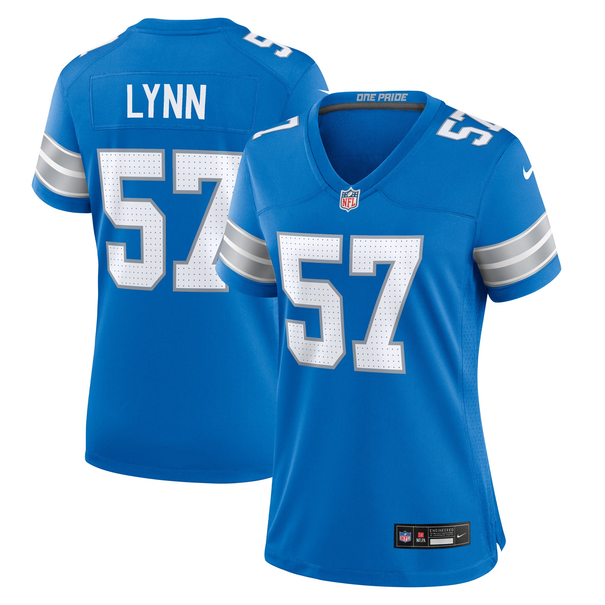 Nate Lynn Detroit Lions Nike Women's Game Jersey -  Blue