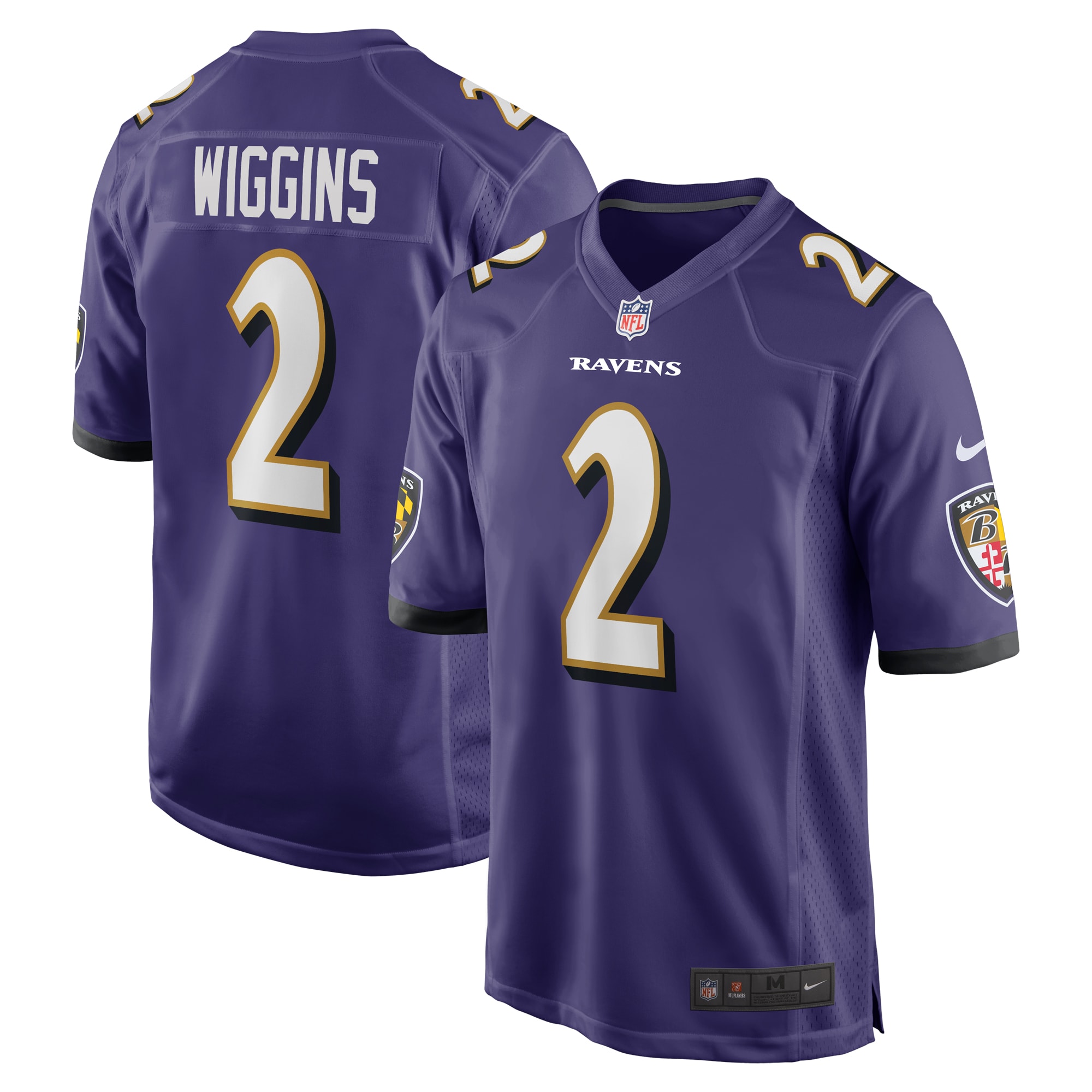 Nate Wiggins Baltimore Ravens Nike 2024 NFL Draft First Round Pick Player Game Jersey - Purple
